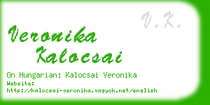 veronika kalocsai business card